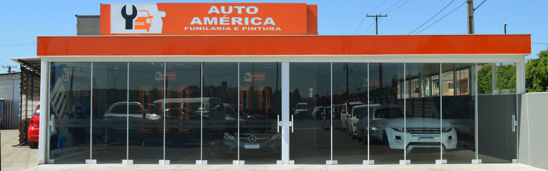 Fachada da Auto América Funilaria e Pintura – Jardim das Américas - Curitiba